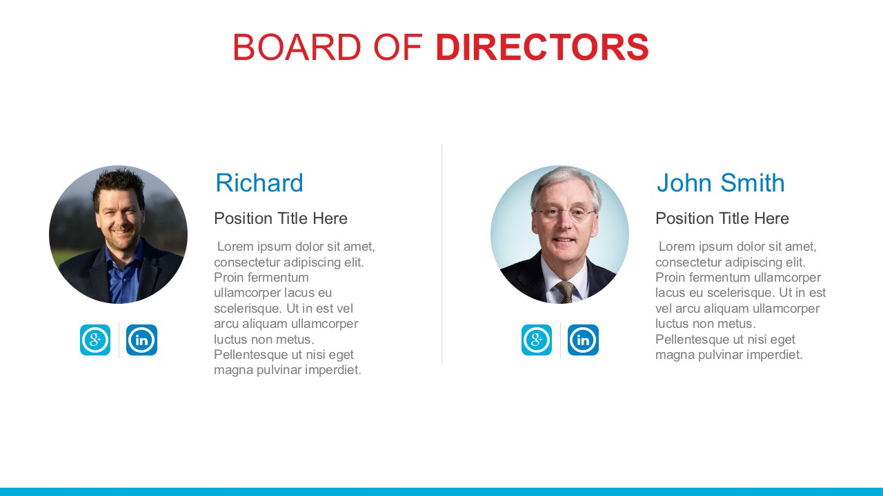 Company Board Of Directors PowerPoint Template - SlideModel