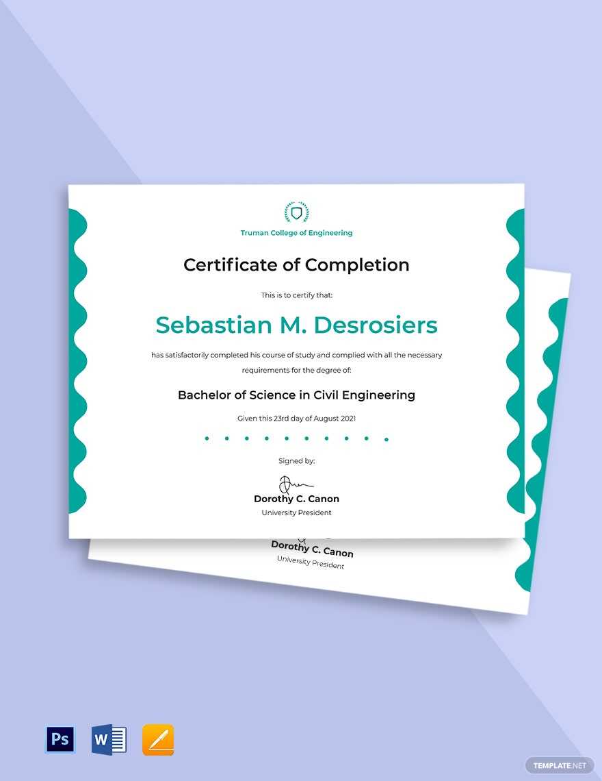 Completion Certificate Templates – Design, Free, Download  Intended For Free Training Completion Certificate Templates