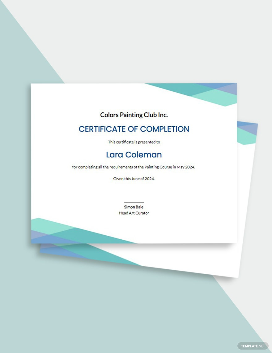 Completion Certificate Templates - Design, Free, Download  With Regard To Free Training Completion Certificate Templates