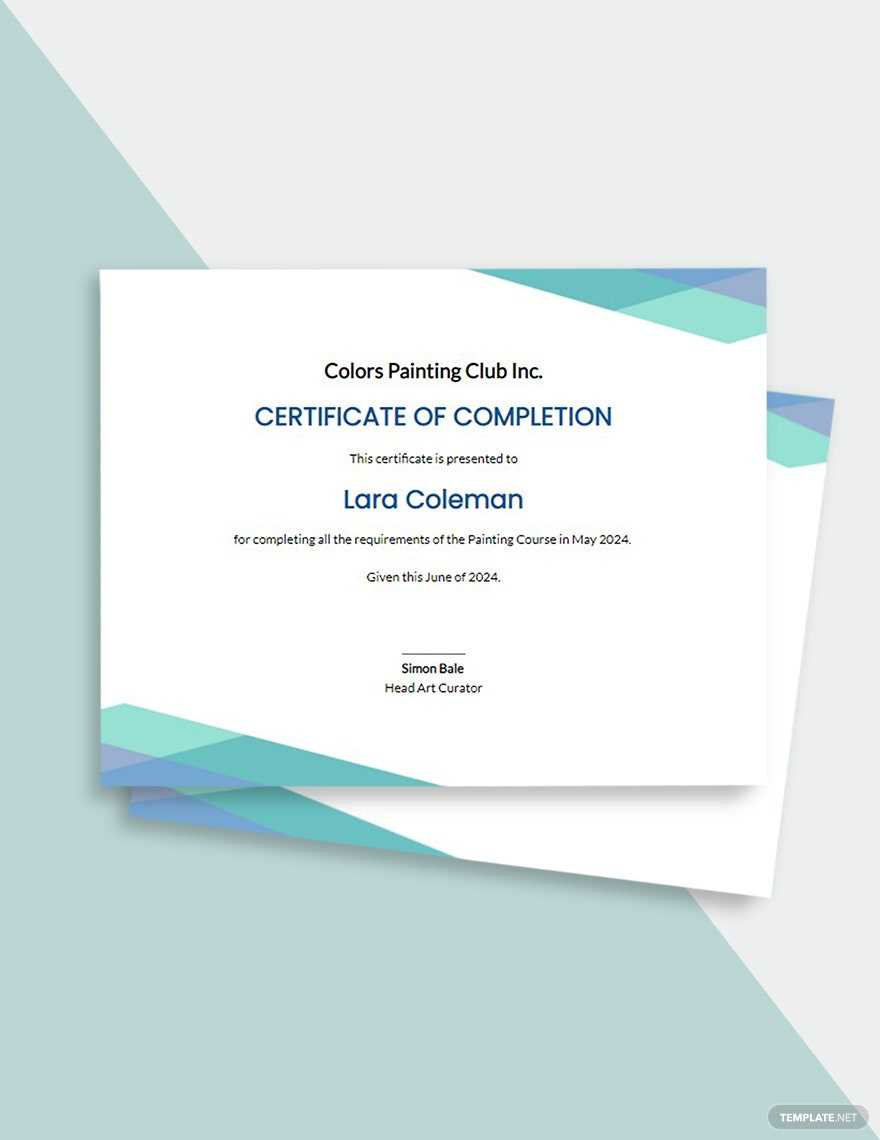 Completion Certificate Templates – Design, Free, Download  With Regard To Free Training Completion Certificate Templates