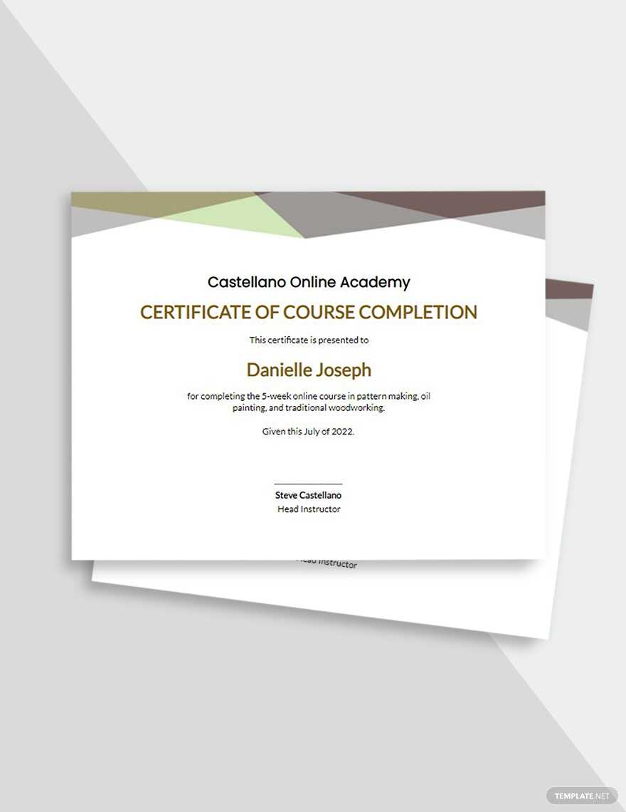 Completion Certificate Templates – Design, Free, Download  Within Free Training Completion Certificate Templates