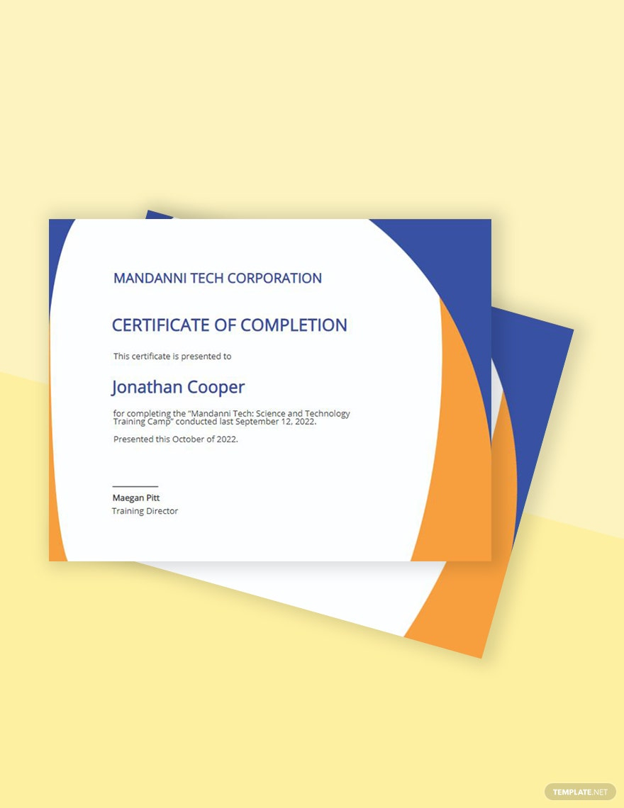 Completion Certificates Templates Pages - Design, Free, Download  Regarding Pages Certificate Templates