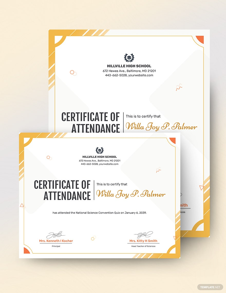 Conference Attendance Certificate Template - Google Docs  Intended For Certificate Of Attendance Conference Template