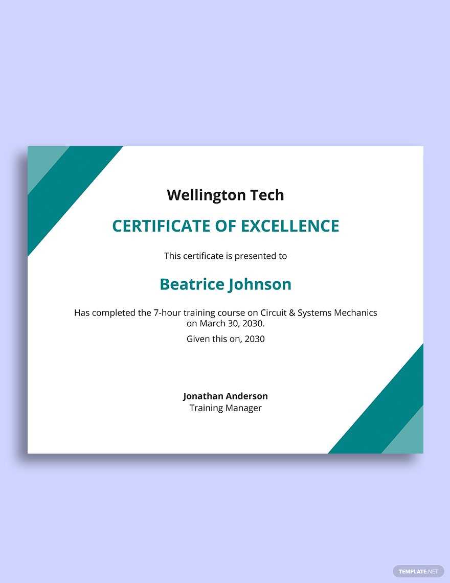 Conference Attendance Certificate Template - Google Docs