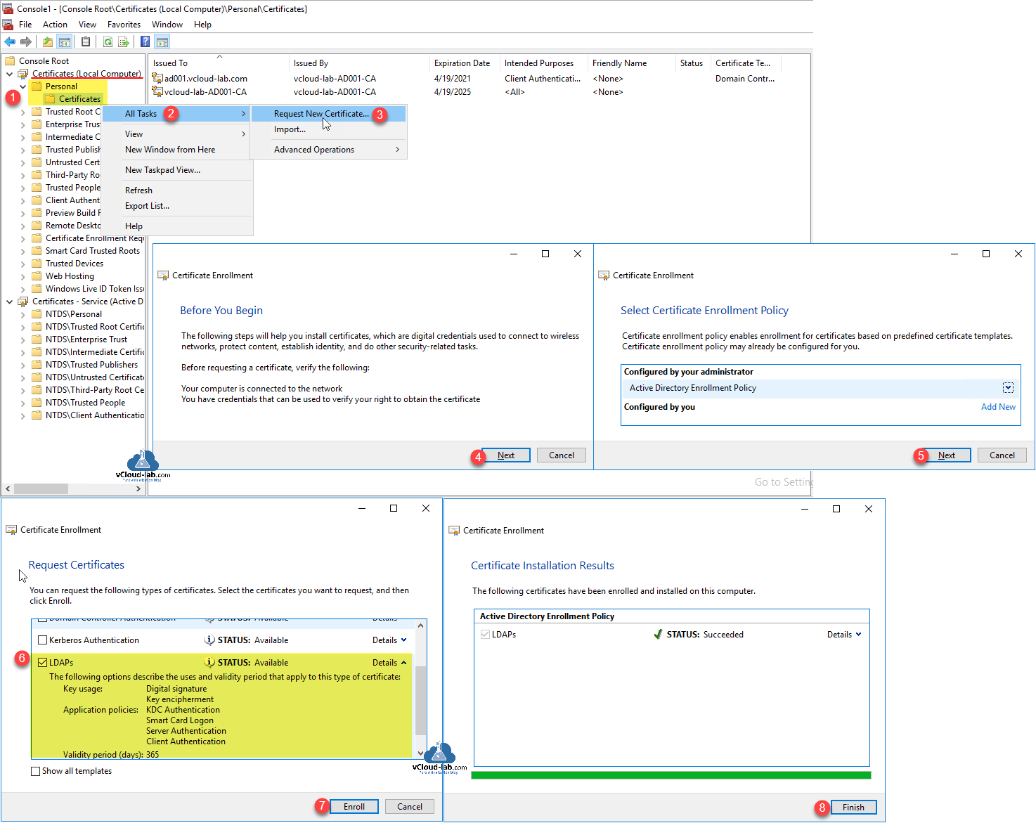 Configuring Secure LDAPs On Domain Controller  VGeek – Tales From  Throughout Domain Controller Certificate Template