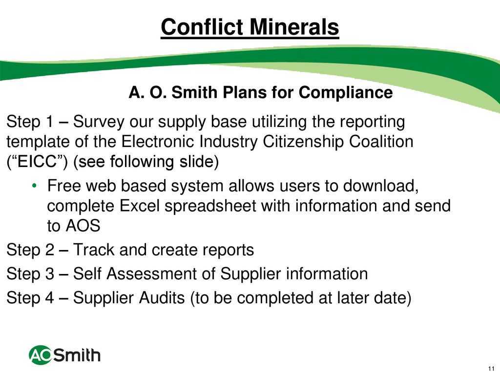 Conflict Minerals Vendor Training