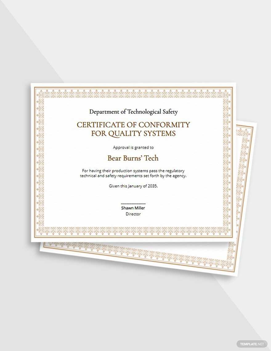 Conformance Certificates Templates – Design, Free, Download  With Certificate Of Conformity Template Free