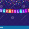 Congratulations Banner Template With Balloons And Confetti  Within Congratulations Banner Template