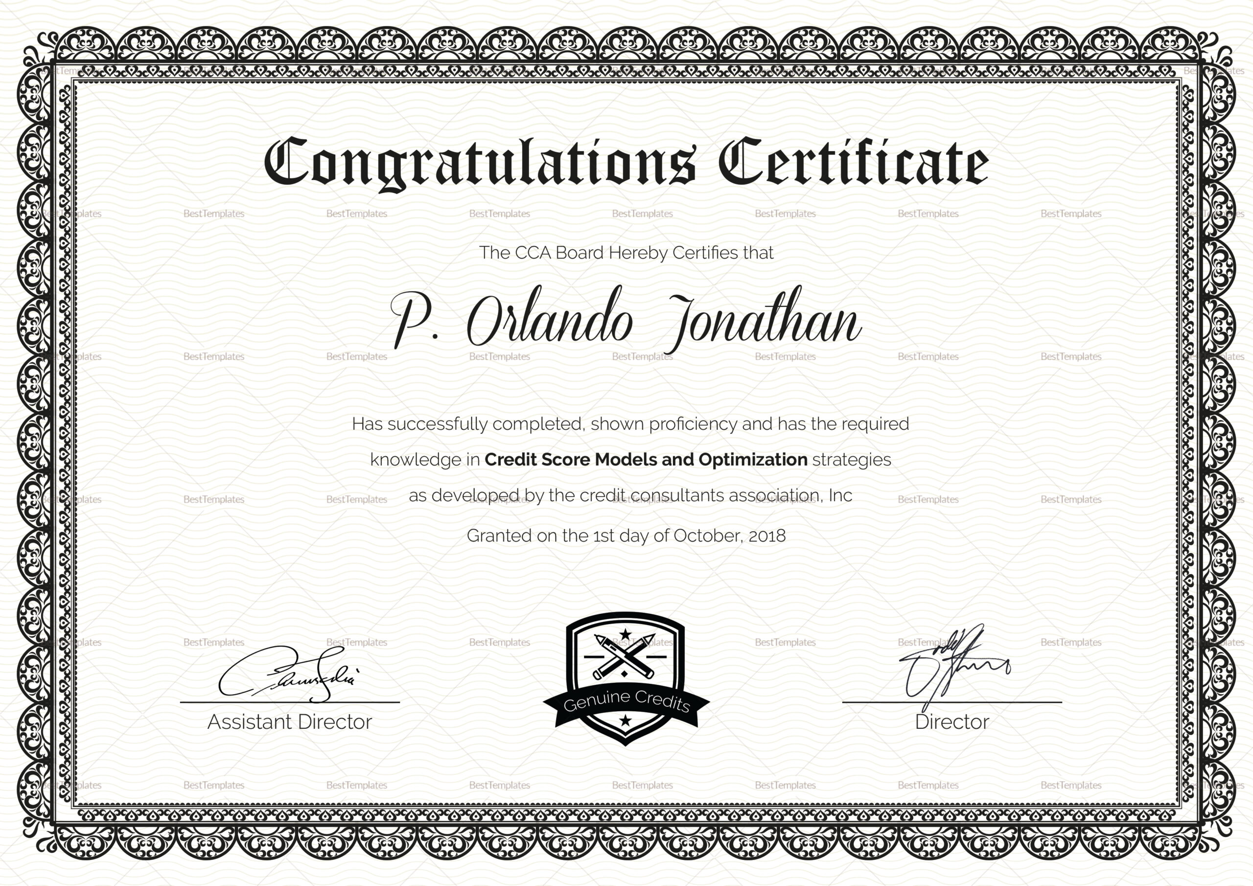 Congratulations Certificate Design Template in PSD, Word Throughout Congratulations Certificate Word Template