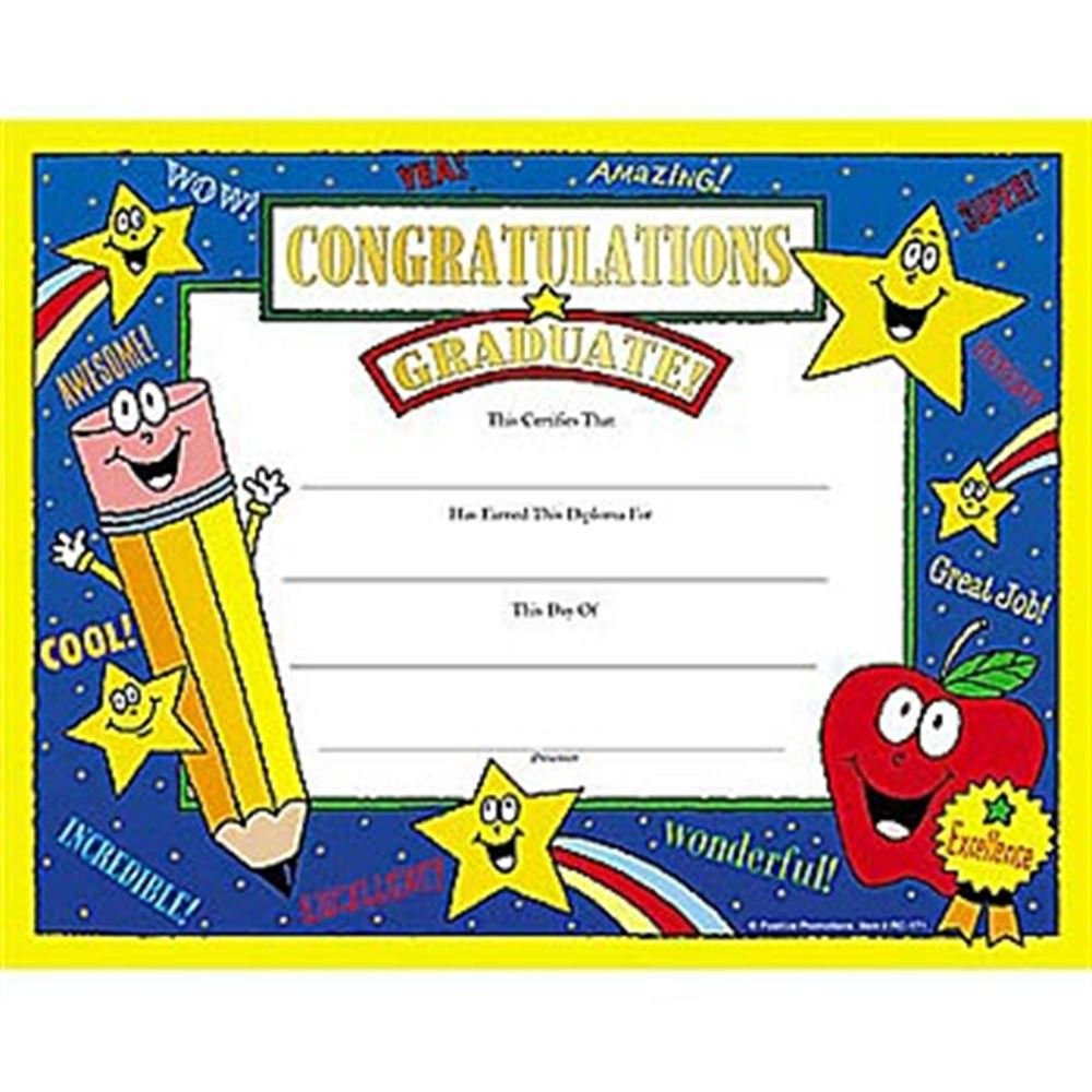 Congratulations Graduate! Gold Foil Stamped Certificates – Pack Of 10 Within Good Job Certificate Template