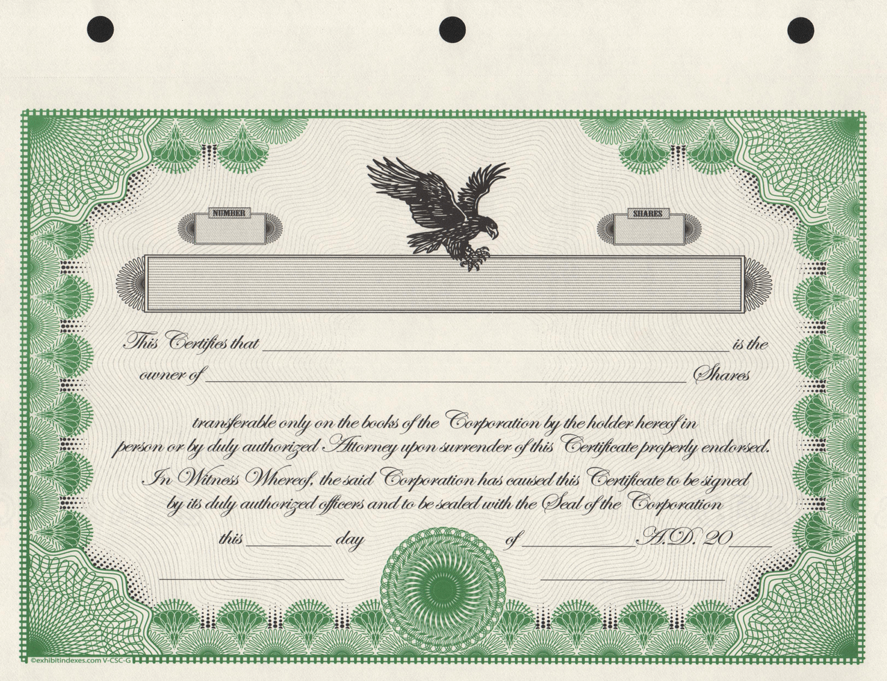 Corporate Stock Certificates Intended For Stock Certificate Template Word