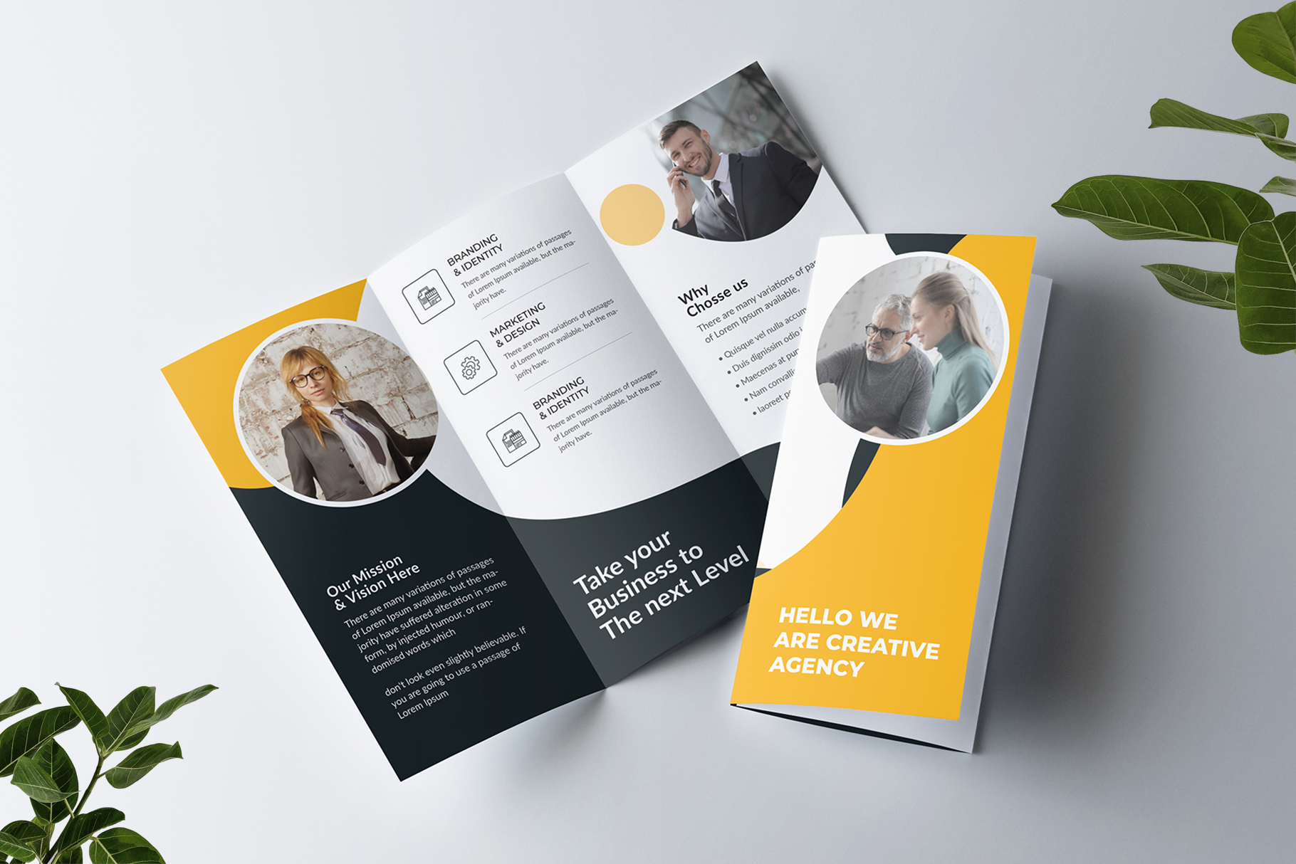 Corporate Tri-Fold Brochure Template Throughout Three Panel Brochure Template