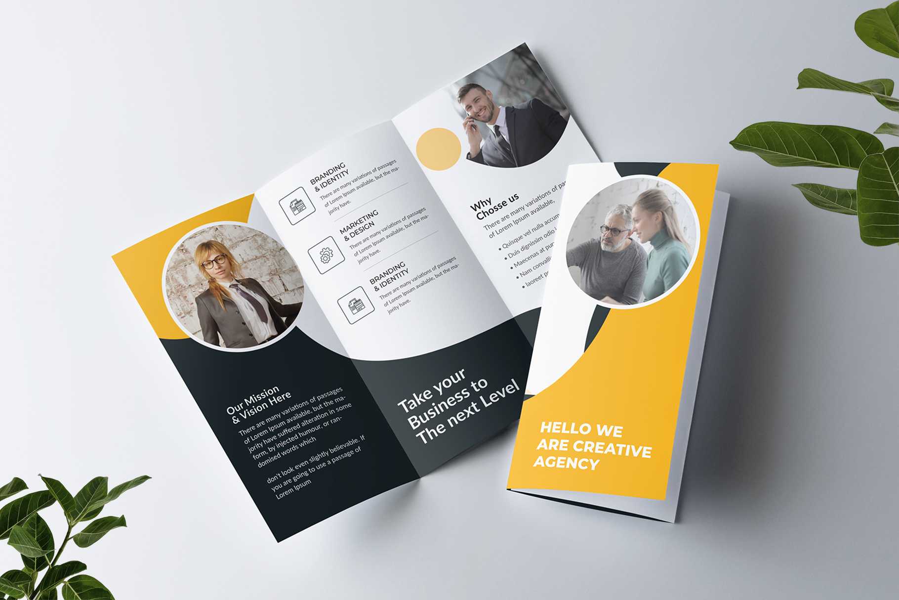 Corporate Tri-Fold Brochure Template Throughout Three Panel Brochure Template