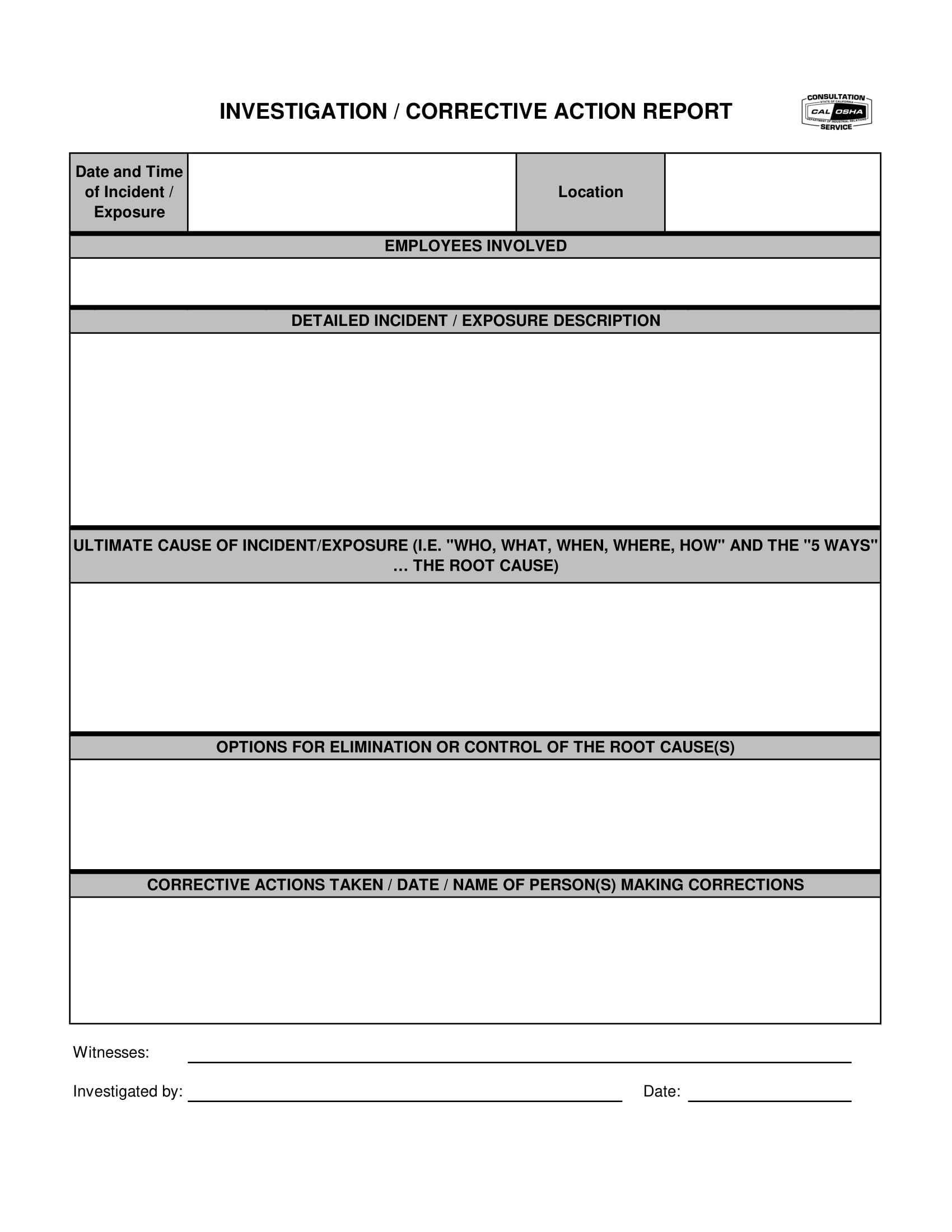 Corrective Action Report – 10+ Examples, Format, Pdf  Examples Throughout Corrective Action Report Template