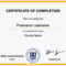 Course Completion Certificate (Admin And Instructor Guide  Pertaining To Class Completion Certificate Template
