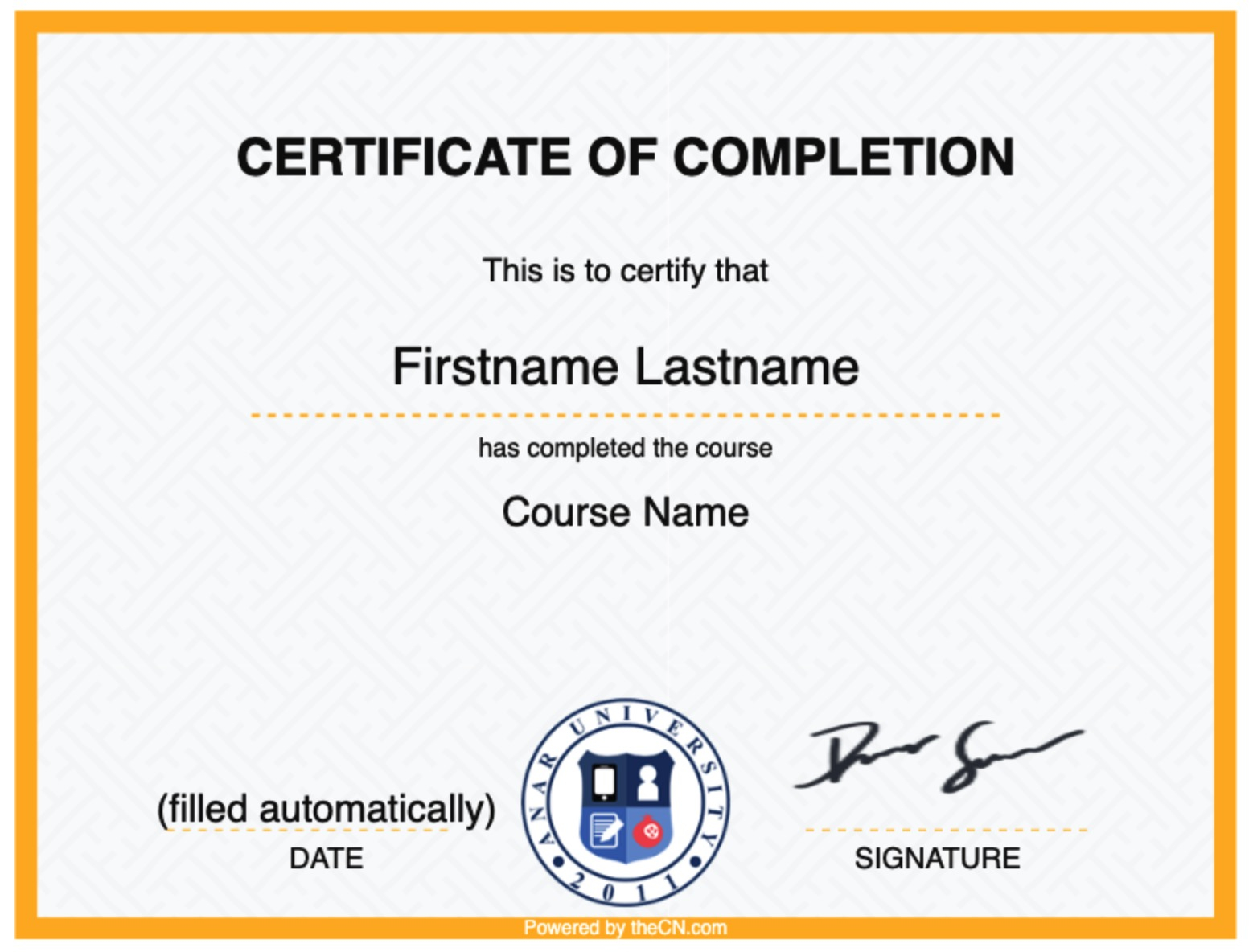 Course Completion Certificate (Admin And Instructor Guide  Pertaining To Class Completion Certificate Template