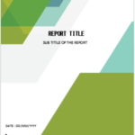 Cover Page  Simple Green Cover – COVER PAGES Inside Word Report Cover Page Template