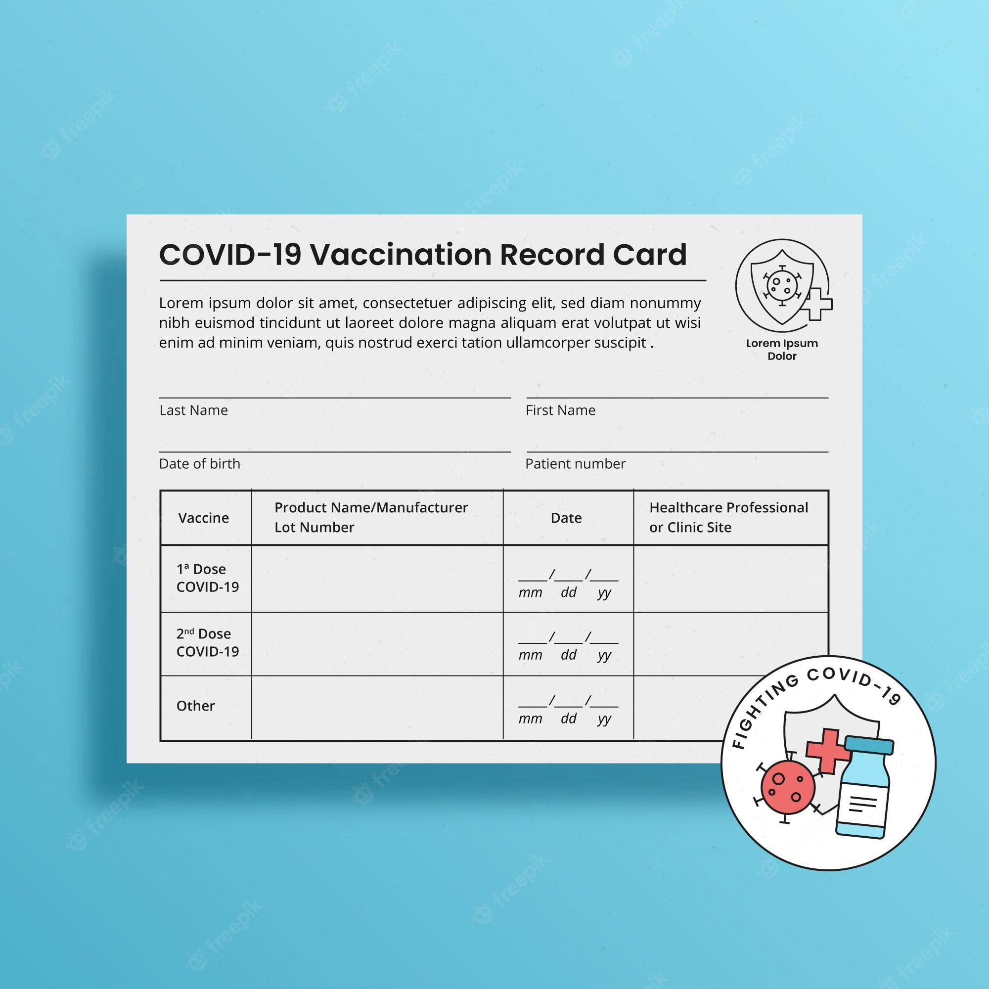 Covid Vaccine Card Images  Free Vectors, Stock Photos & PSD With Regard To Certificate Of Vaccination Template