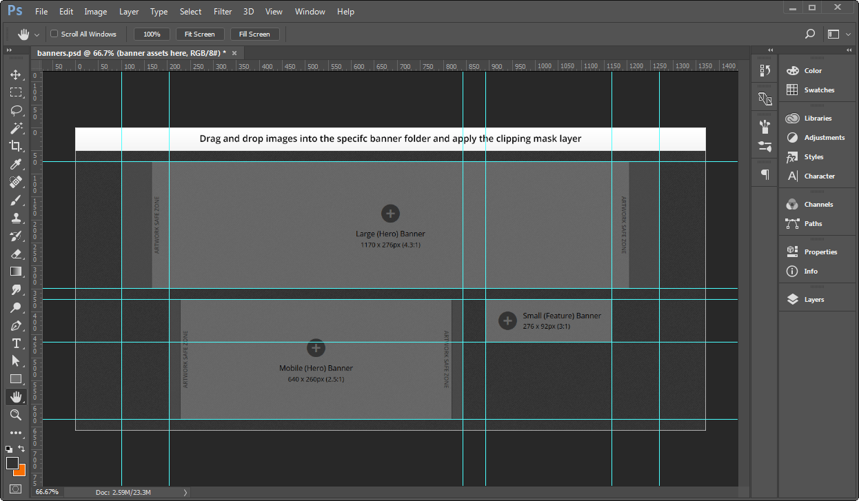 Creating Banner Images Using A Template – Documentation For BMC  Inside Banner Template For Photoshop