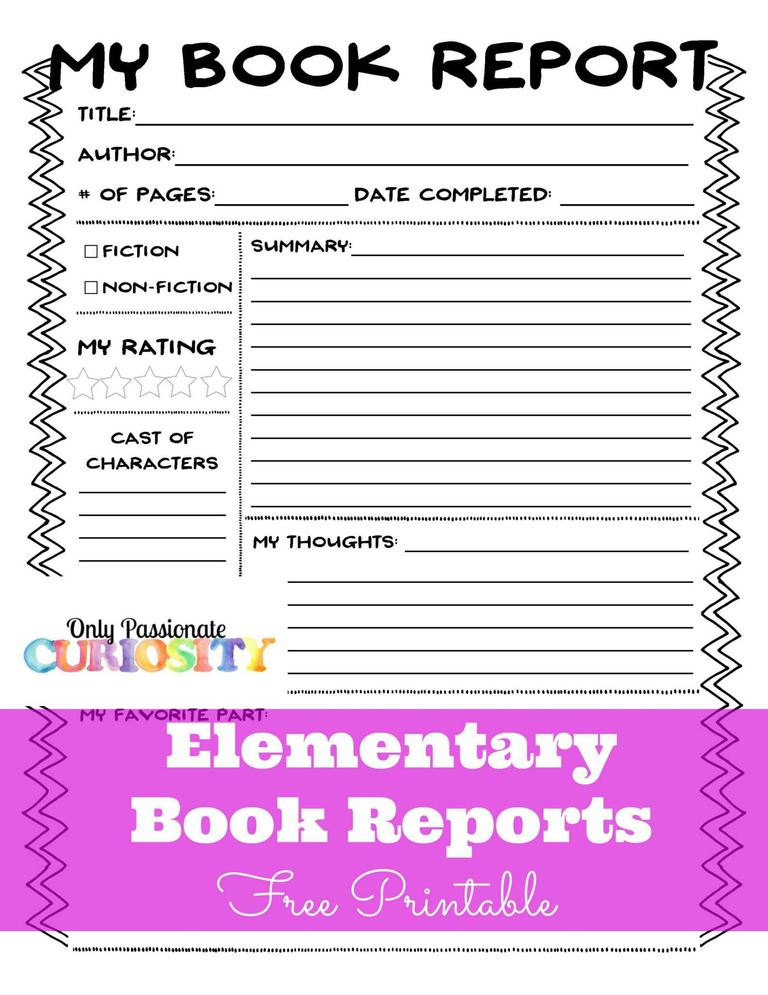 Creative Book Report Template Intended For Sandwich Book Report Printable Template