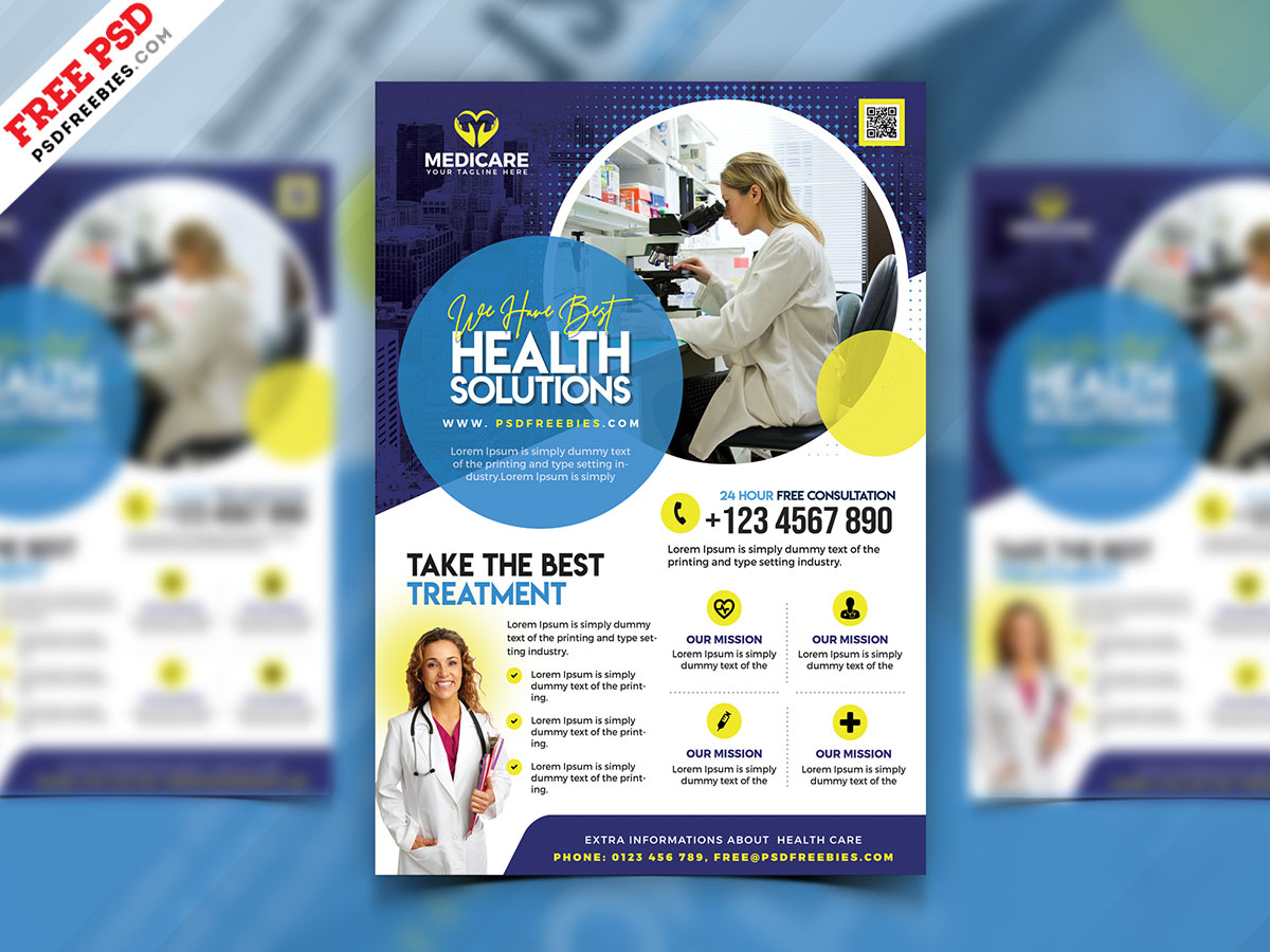 Creative Healthcare and Pharmacy Flyer PSD – PSDFreebies
