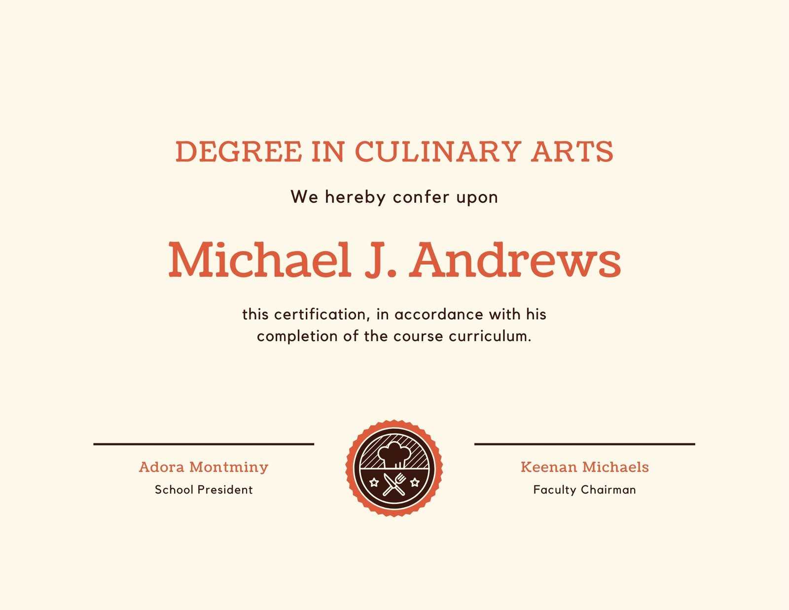 Culinary Arts Diploma Certificate - Templates by Canva Inside Fake Diploma Certificate Template Culinary Arts Diploma Certificate - Templates by Canva Inside Fake Diploma Certificate Template