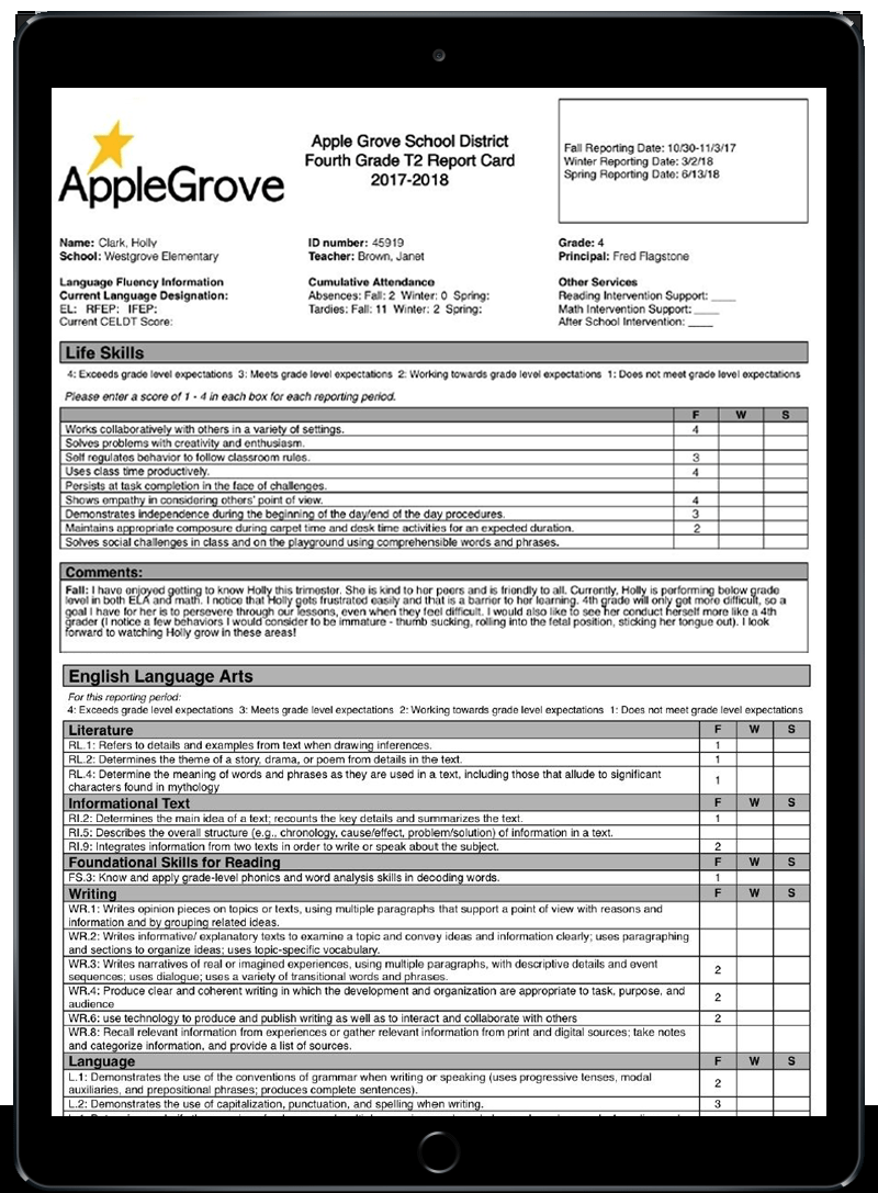 Custom PowerSchool Reports, including HTML Report Cards, Object  In Powerschool Reports Templates