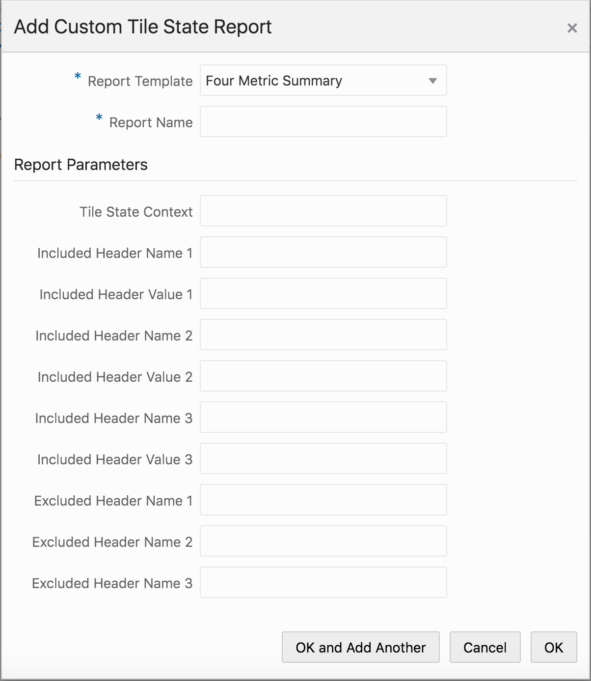 Custom Tile State Reports Configuration
