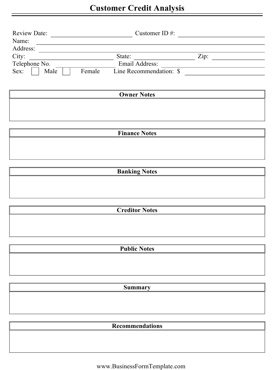 Customer Credit Analysis Report Template Download Printable PDF  For Credit Analysis Report Template