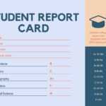 Customizable Student Report Card Templates Within School Report Template Free