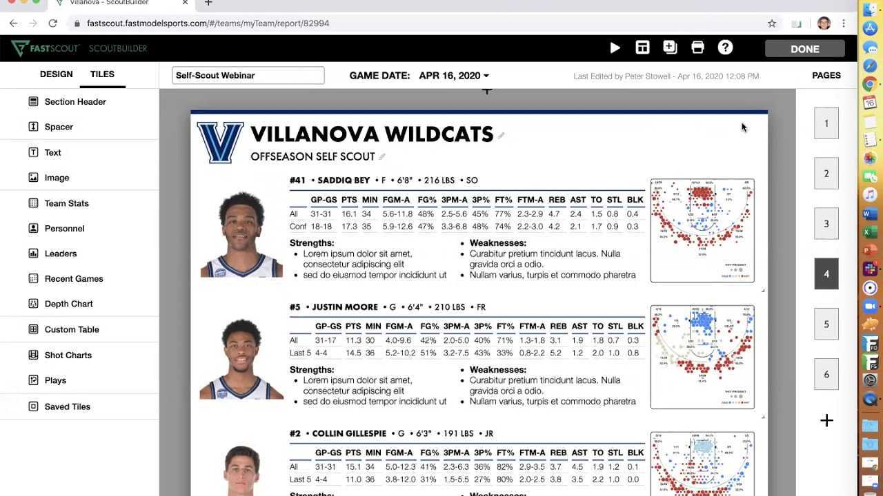 Customizing Content for your Scouting Reports in FastScout - YouTube With Basketball Player Scouting Report Template