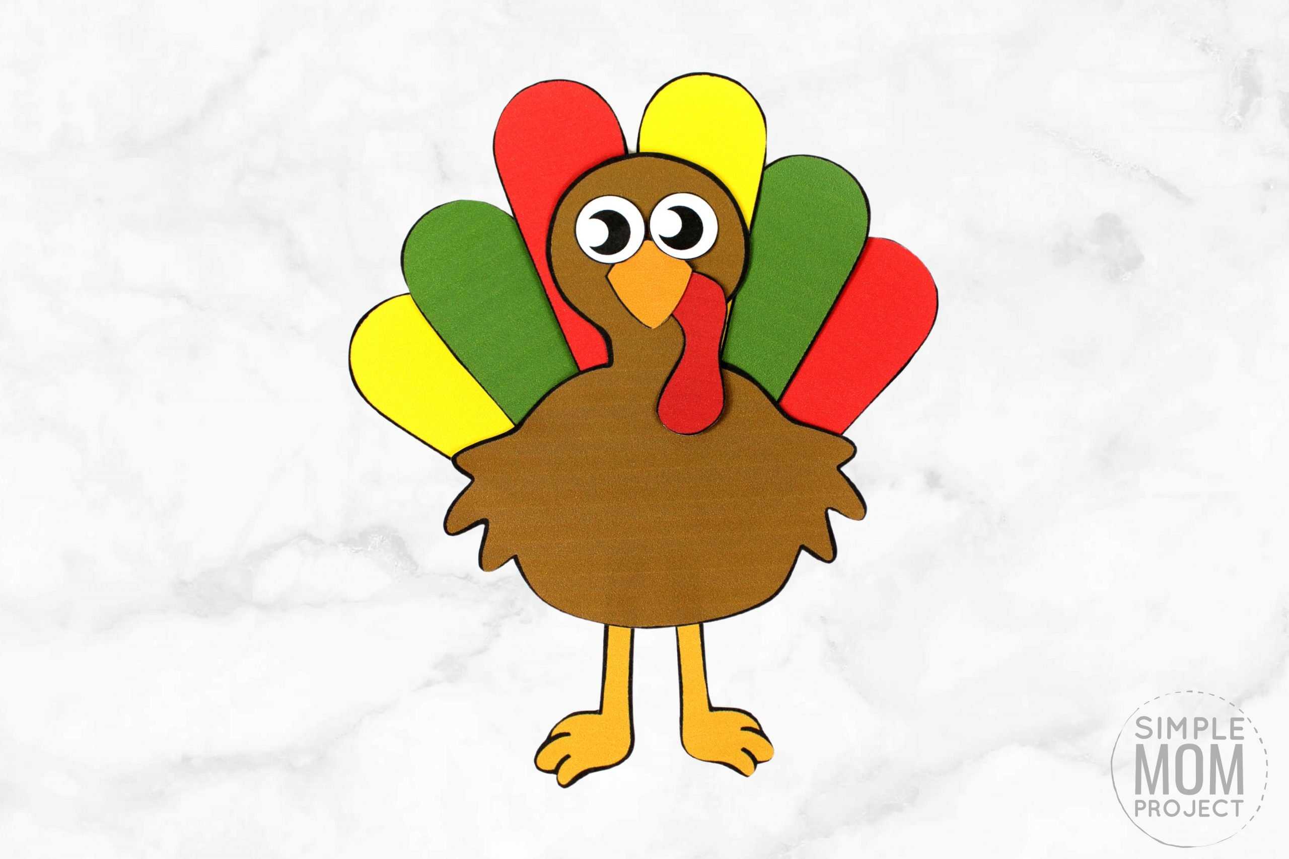 Cut and Paste Turkey Craft for Kids with Free Template