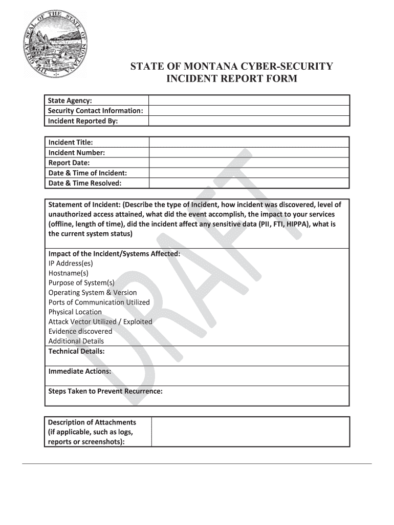 Cyber Security Incident Report: Fill Out & Sign Online  DocHub In Information Security Report Template