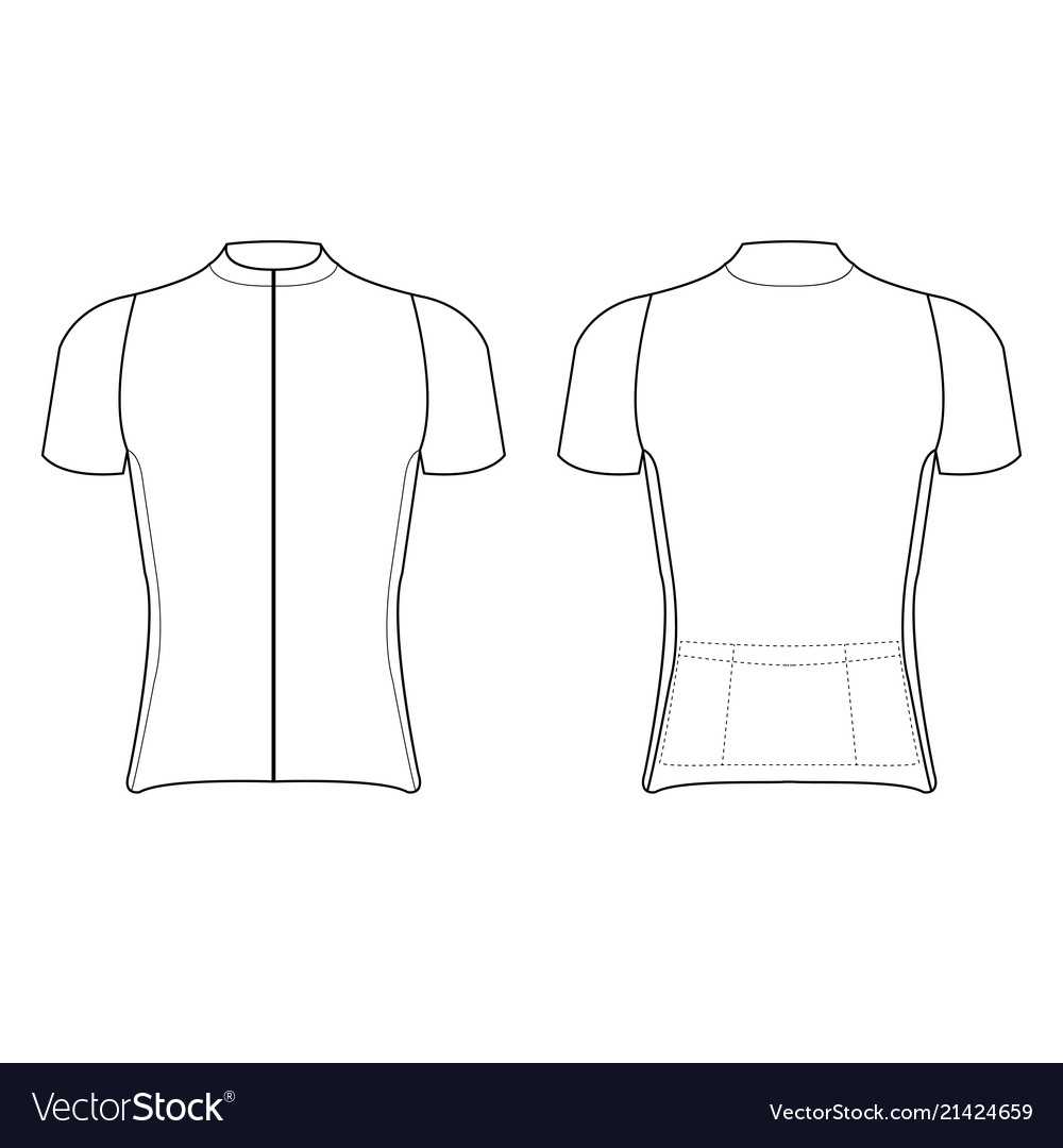 Cycling Jersey Design Blank Of Jersey Royalty Free Vector With Regard To Blank Cycling Jersey Template