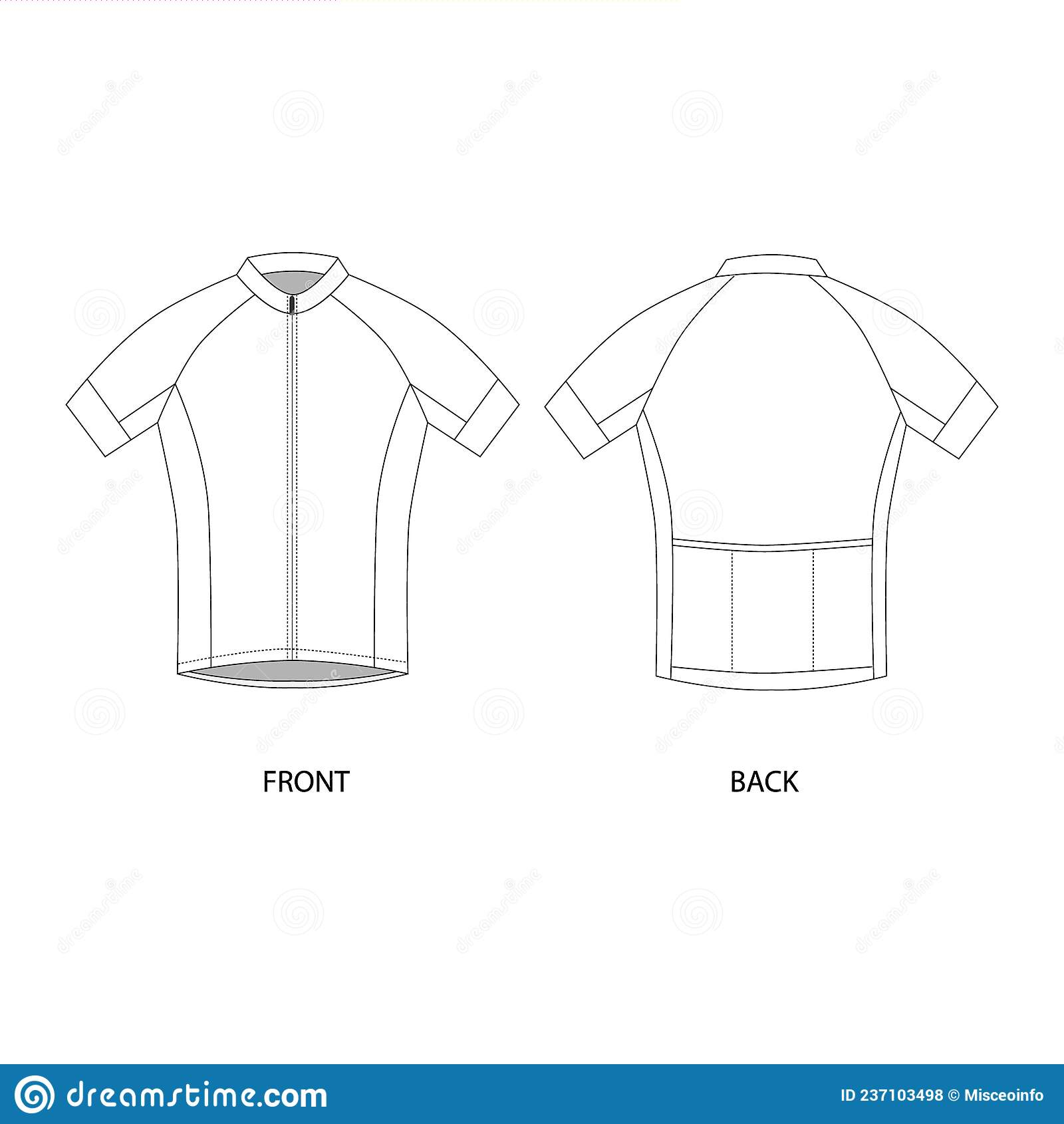 Cycling Jersey Design Template, Vector