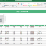 Daily Call Report Excel And Google Sheeets Template – Simple Sheets For Sales Call Report Template Free