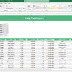 Daily Call Report Excel and Google Sheeets Template - Simple Sheets