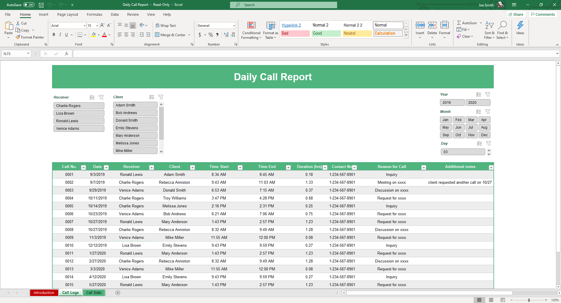 Daily Call Report Excel And Google Sheeets Template – Simple Sheets For Sales Call Report Template Free