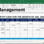 Daily Cash Sheet Template Excel Monthly Petty Cash Format With Regard To Petty Cash Expense Report Template
