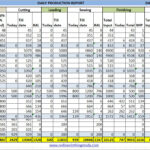 Daily Production Report Excel Template (Free Download) For Monthly Productivity Report Template