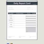 Daily Report Card Template – Illustrator, PSD  Template