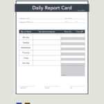 Daily Report Card Template – Illustrator, PSD Template