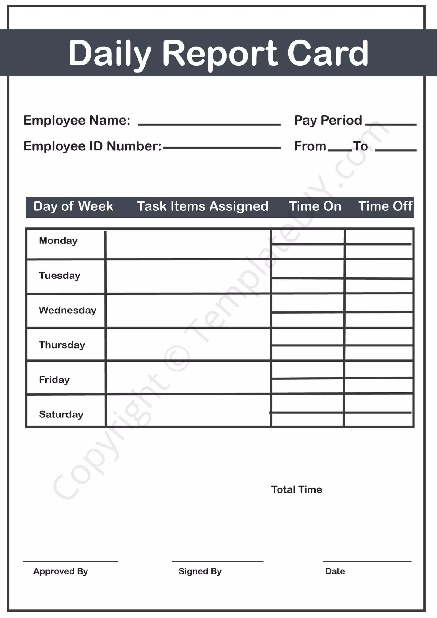 Daily Report Template Blank Printable [PDF, Excel & Word] In Daily Report Sheet Template