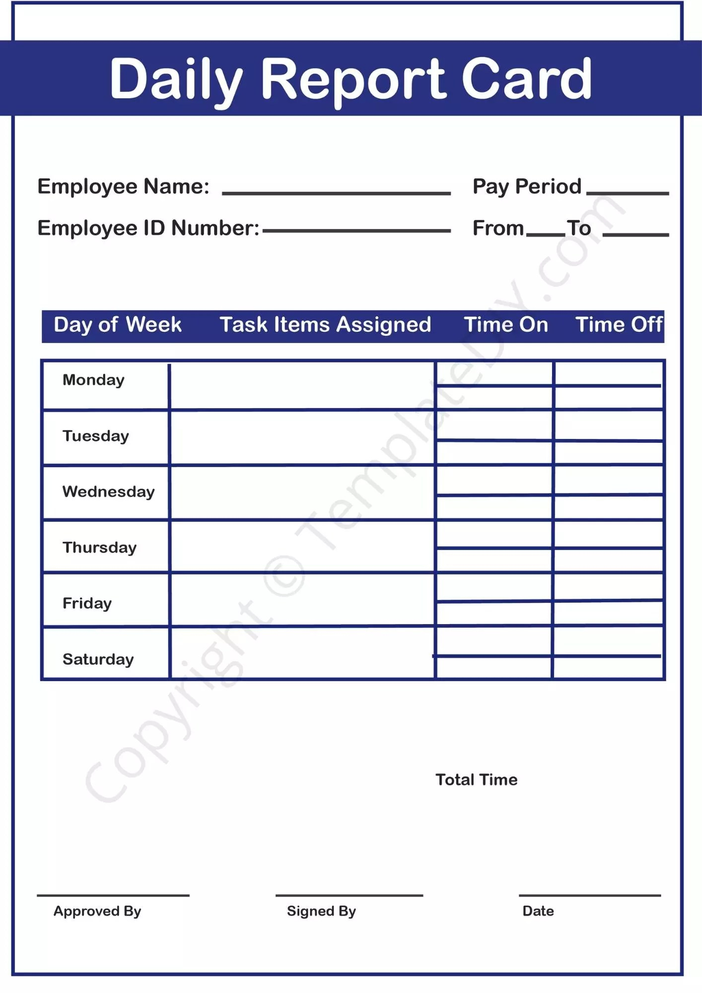 Daily Report Template Blank Printable [PDF, Excel & Word] Intended For Daily Reports Construction Templates
