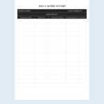 Daily Report Templates – Format, Free, Download  Template