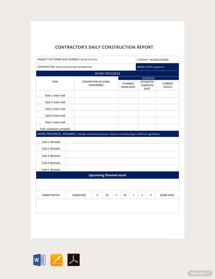 Daily Report Templates - Format, Free, Download Template Daily Report Templates - Format, Free, Download Template
