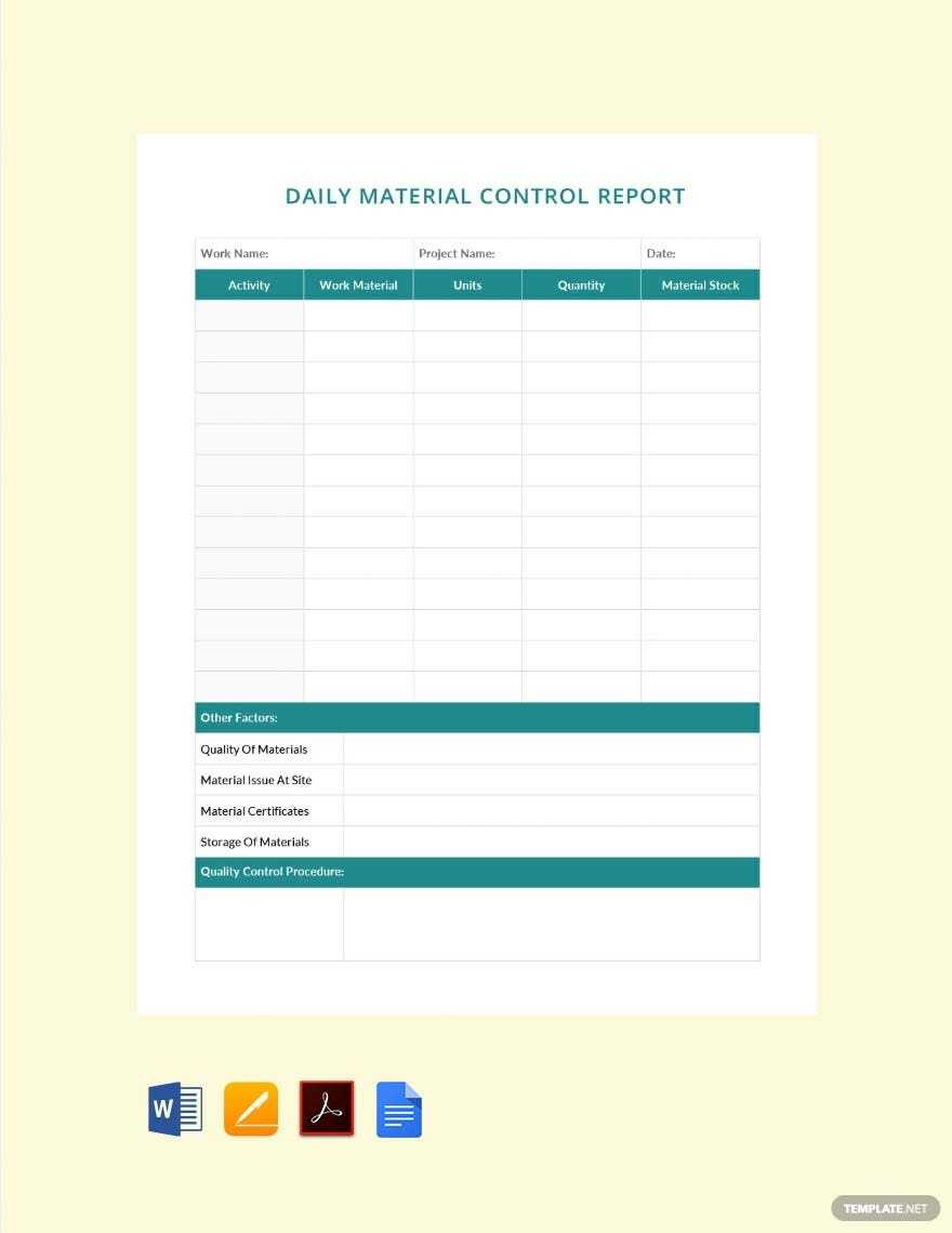 Daily Report Templates Word - Format, Free, Download Template Daily Report Templates Word - Format, Free, Download Template