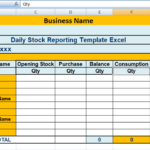 Daily Stock Reporting Template Excel - ExcelTemple