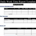 Daily Work Report Template – Free Report Templates Intended For How To Write A Work Report Template
