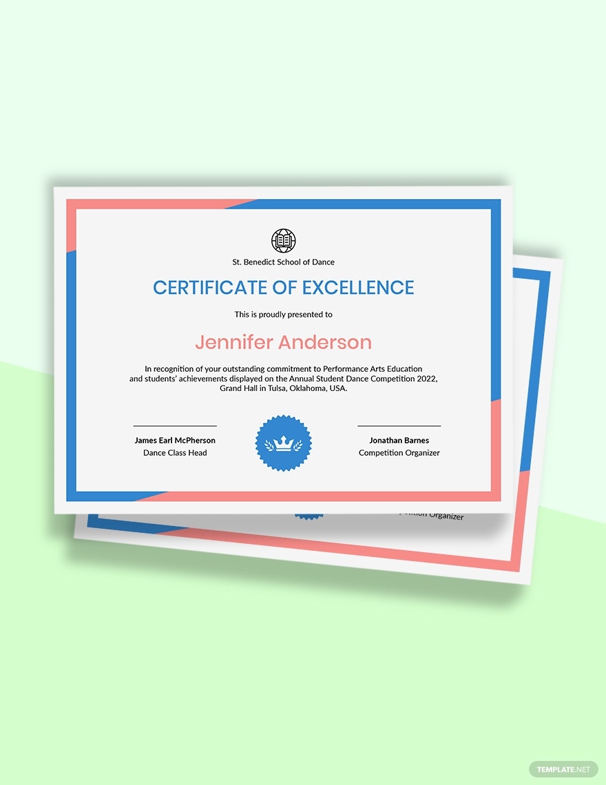 Dance Certificate Template - Google Docs, Illustrator, InDesign  Inside Dance Certificate Template